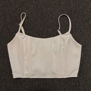 White Cropped Corset Top